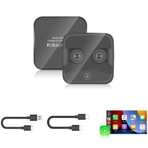 Wireless AI Box Carplay Adapter for Factory Wired CarPlay USB For iPhone Android
